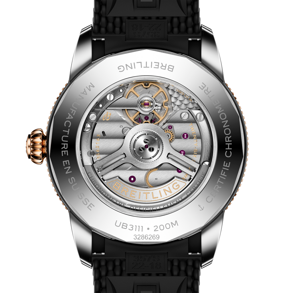 BRT Superocean Heritage B31 Automatic 42 Watch with Black Dial & Strap